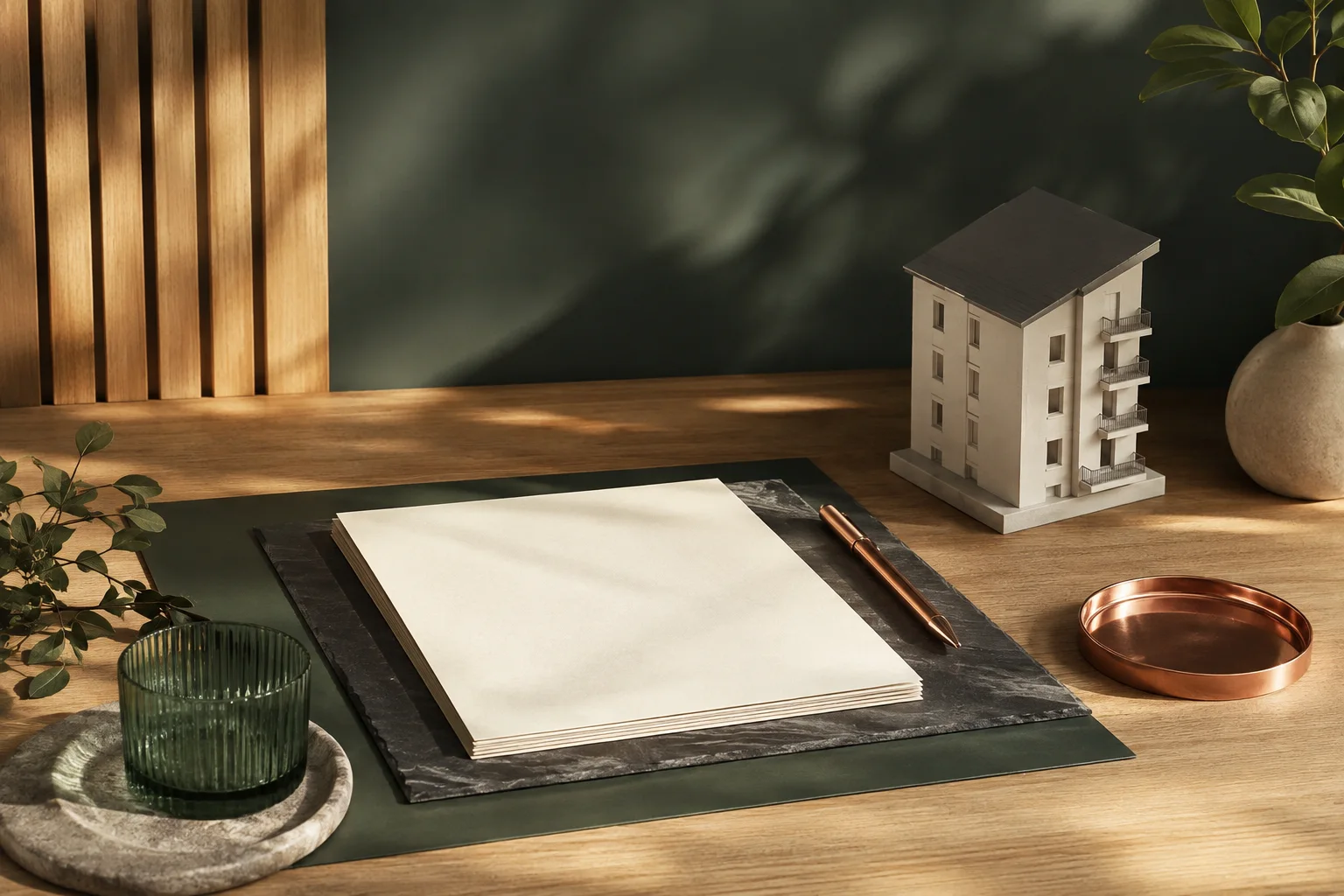 KI-generierte, symbolische Bildkomposition zum Thema wohnung verkaufen